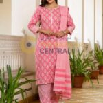 Cotton Suit/Kurti Pant with Dupatta/3 Piece Suit