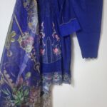 Pakistani Lawn Embroidered Suit with Organza Cutwork Dupatta