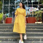 Midi Dress with Adjustable Waist/Drawstrings