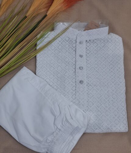 Mens' Chikankari Kurta Pyjama