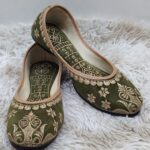 Mehndi Green Color Punjabi Jutti & Khussa | Elegant Ethnic Mojaris for Casual & Festive Occasions