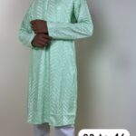 Mens' Lucknowi Sequin Embroidered Solid Kurtas