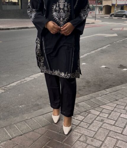 Cotton Embroidered Pakistani 2-piece Coord Set for Women & Girls